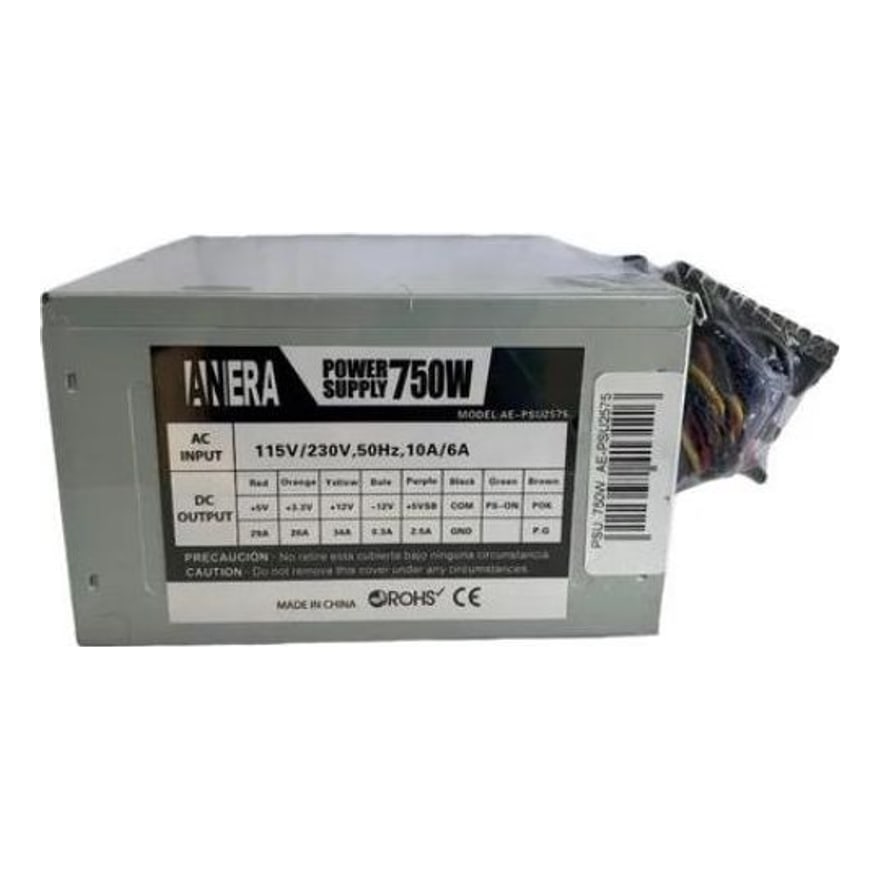 Fuente de poder Anera 750W + cable de poder