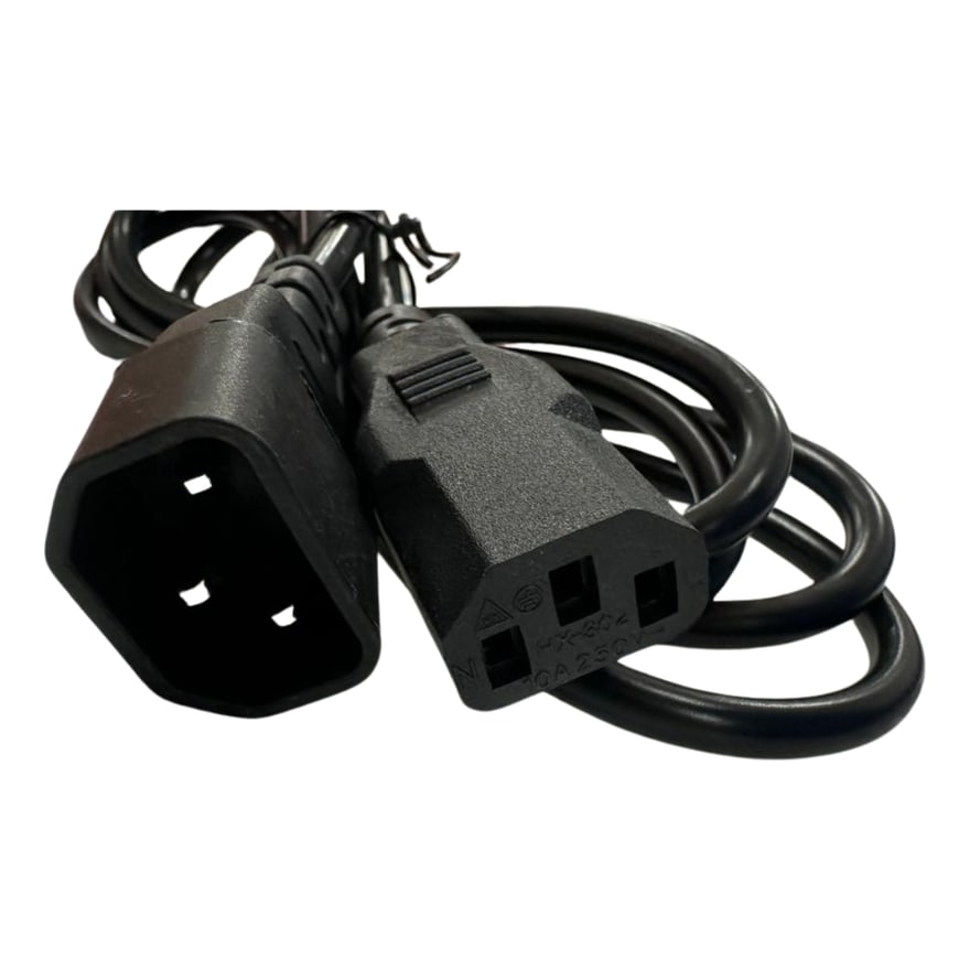 Cable de poder macho a hembra 10A 250V 1.8 metros