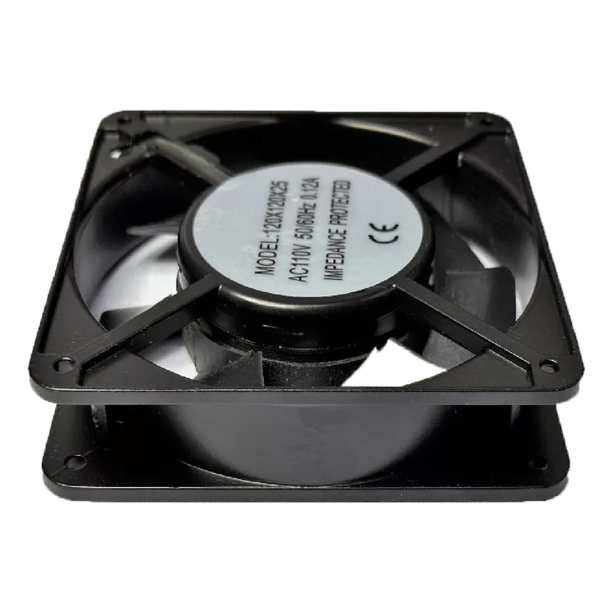 Ventilador para rack 110 V AC 0.12 A 12 x 12 x 2.5 cm metálico