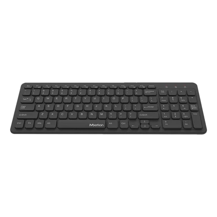 Teclado inalámbrico de oficina Meetion WK410 multimedia, negro