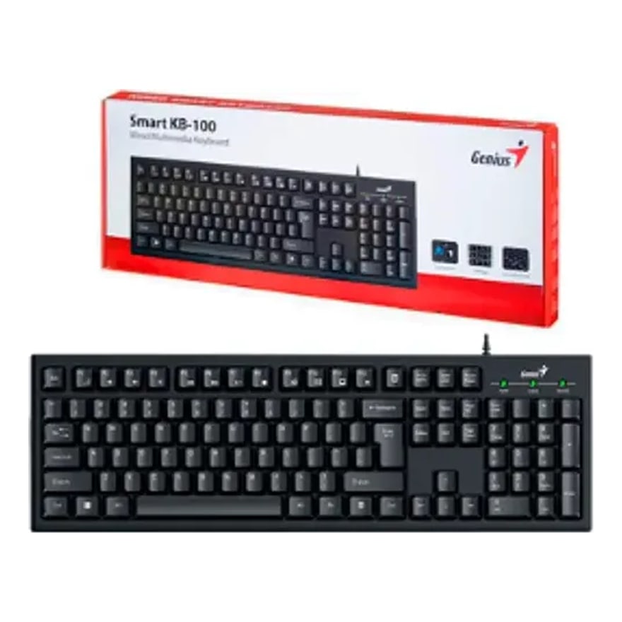Teclado alámbrico USB Genius KB-100 negro