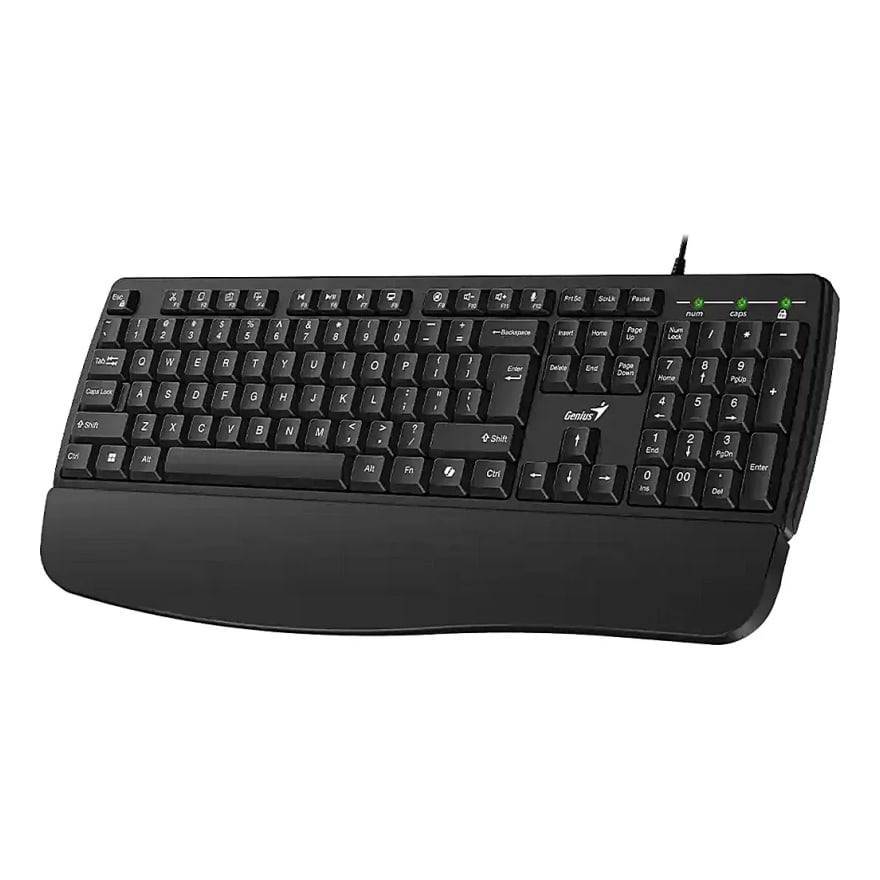 Teclado alámbrico USB Genius KB-123 con tecla Copilot IA, negro