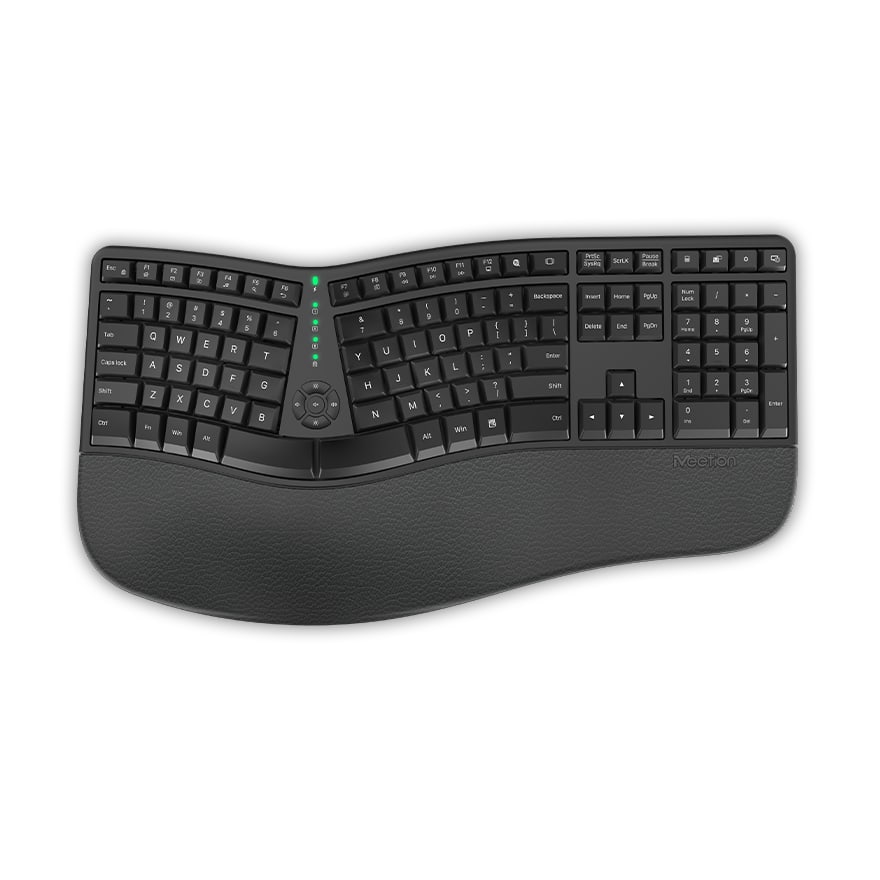 Teclado alámbrico ergonómico Anera, delgado, multilenguaje