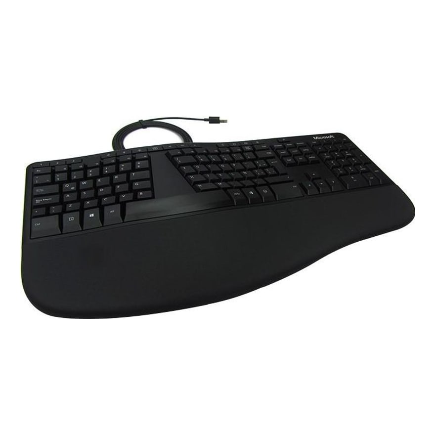 Teclado ergonómico multimedia Delux K4, negro