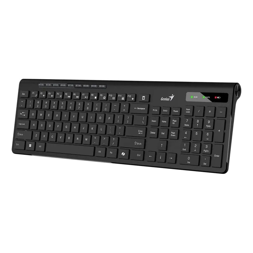 Teclado inalámbrico Genius SlimStar 7230 2.4 GHz multimedia, negro