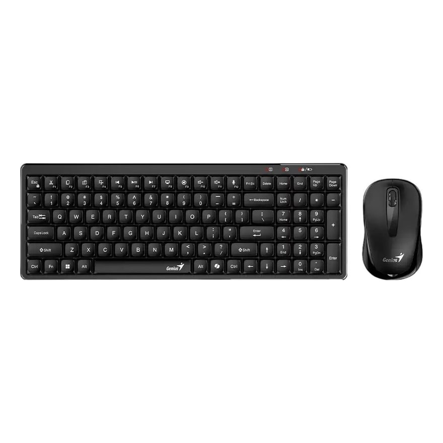 Combo teclado y mouse inalámbrico Genius LuxeMate Q8100, negro
