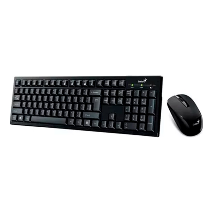 Combo teclado y mouse inalámbrico Genius KM-8101, negro