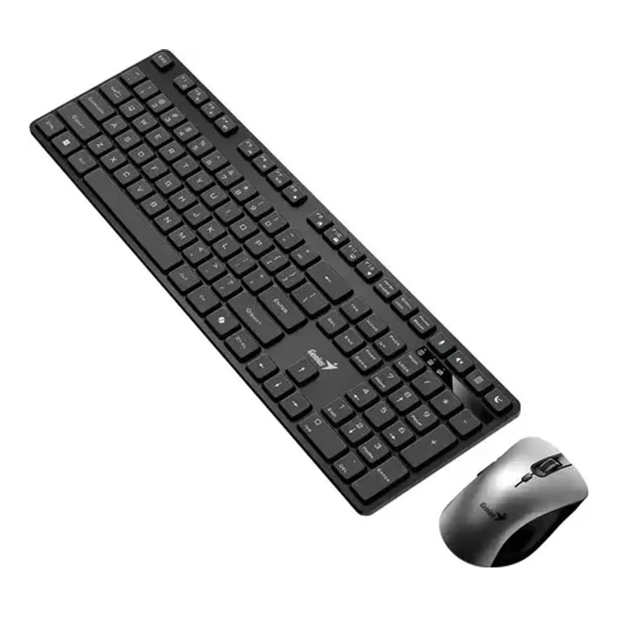 Combo teclado y mouse inalámbrico Genius KM-8216S numérico con acceso rápido, negro