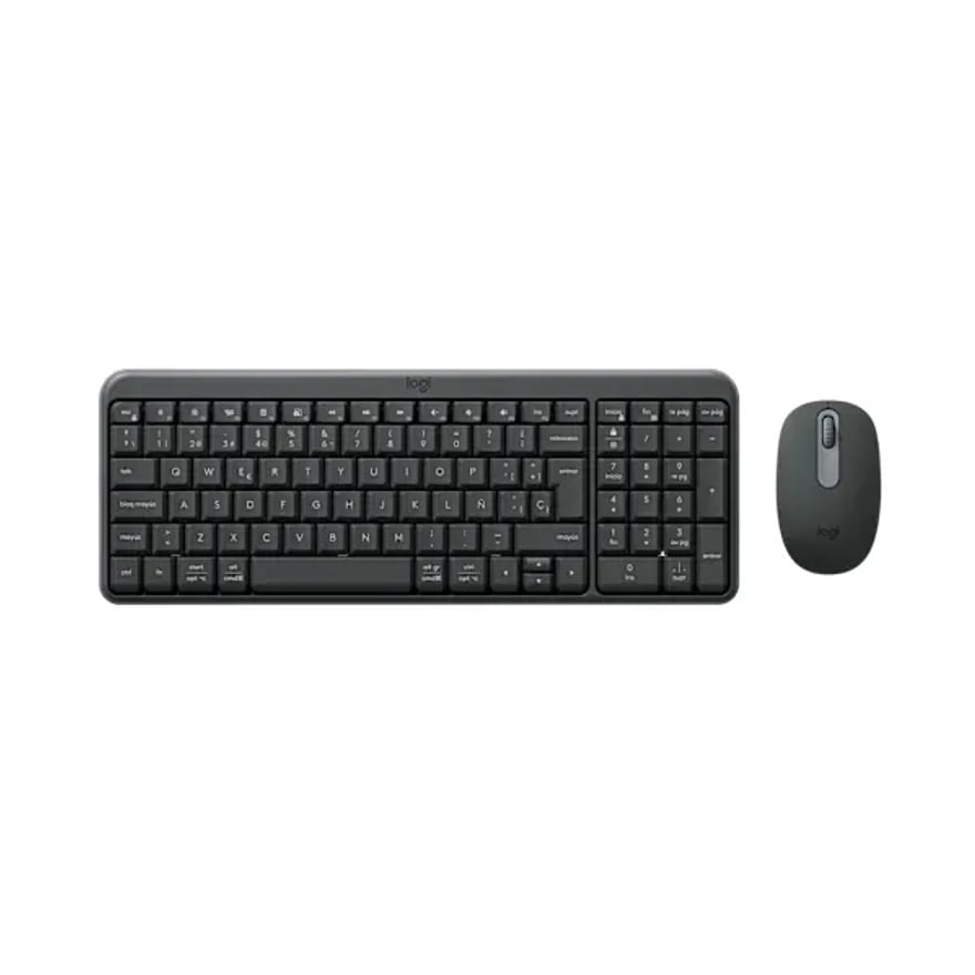 Combo teclado y mouse Bluetooth Logitech MK250 numérico, negro