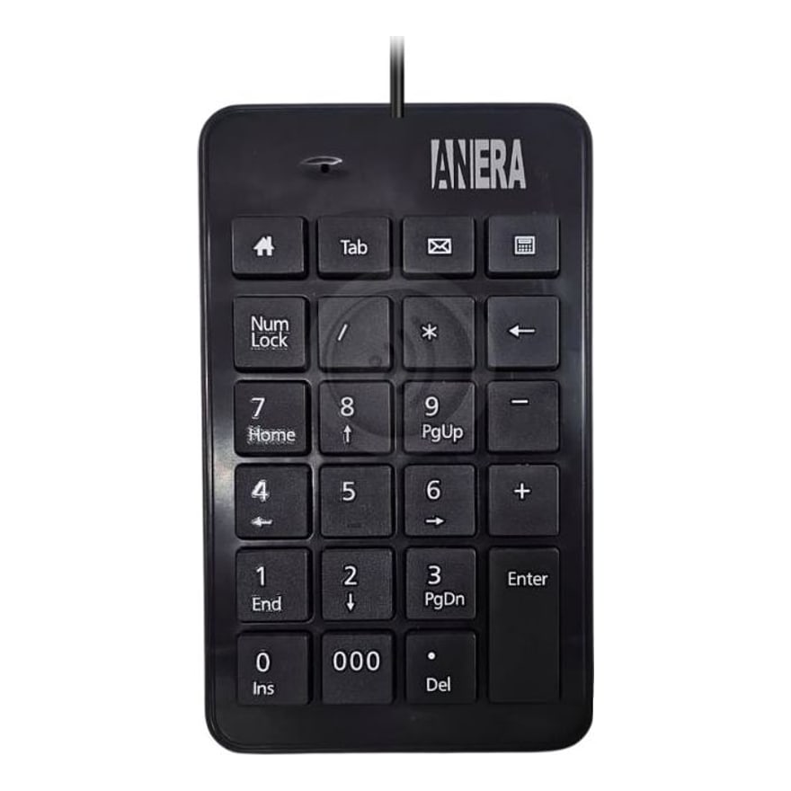 Teclado numérico multimedia USB Anera, negro