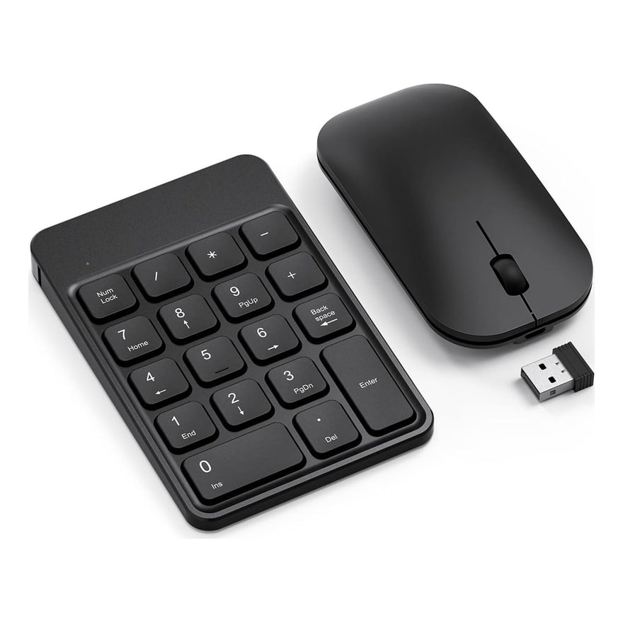 Teclado numérico inalámbrico 2.4 GHz Anera, negro