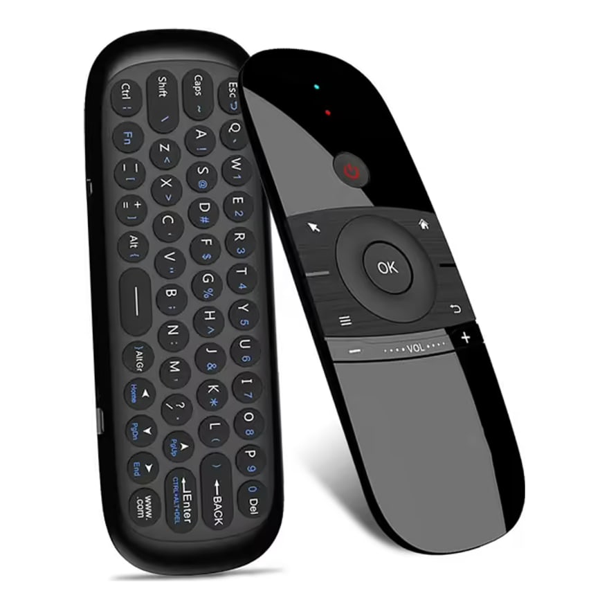 Control remoto con teclado inalámbrico incorporado slim, carga tipo C