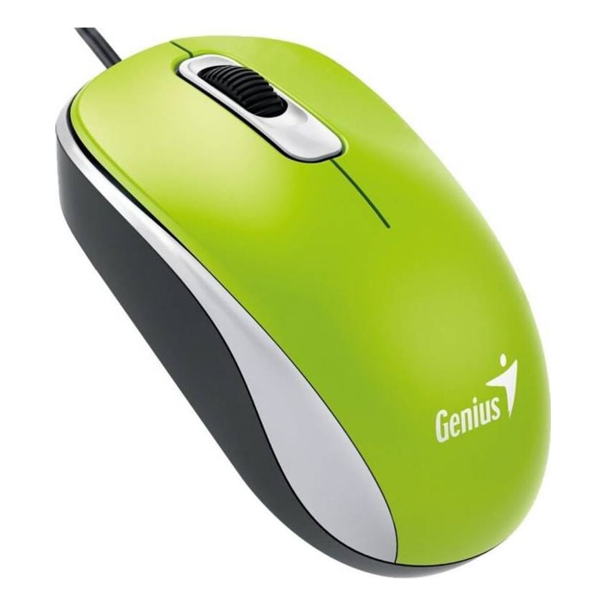 Mouse alámbrico USB Genius DX-110 (blanco, azul o rojo)
