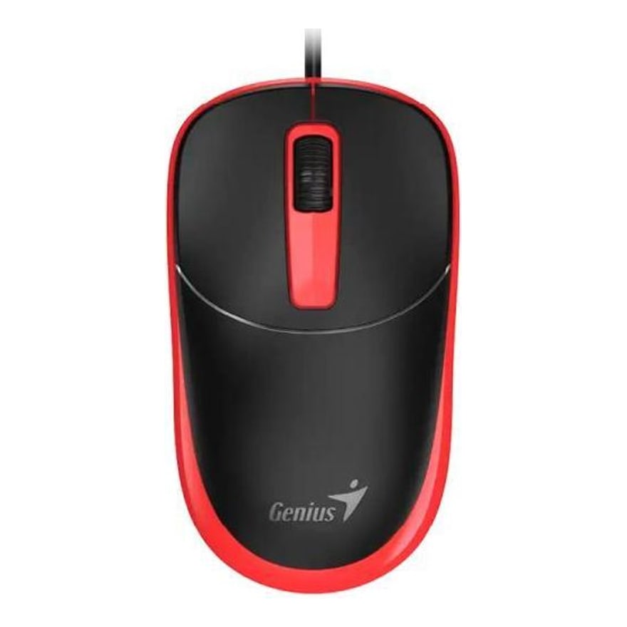 Mouse alámbrico Genius DX-123 conector USB tipo C, negro con gris