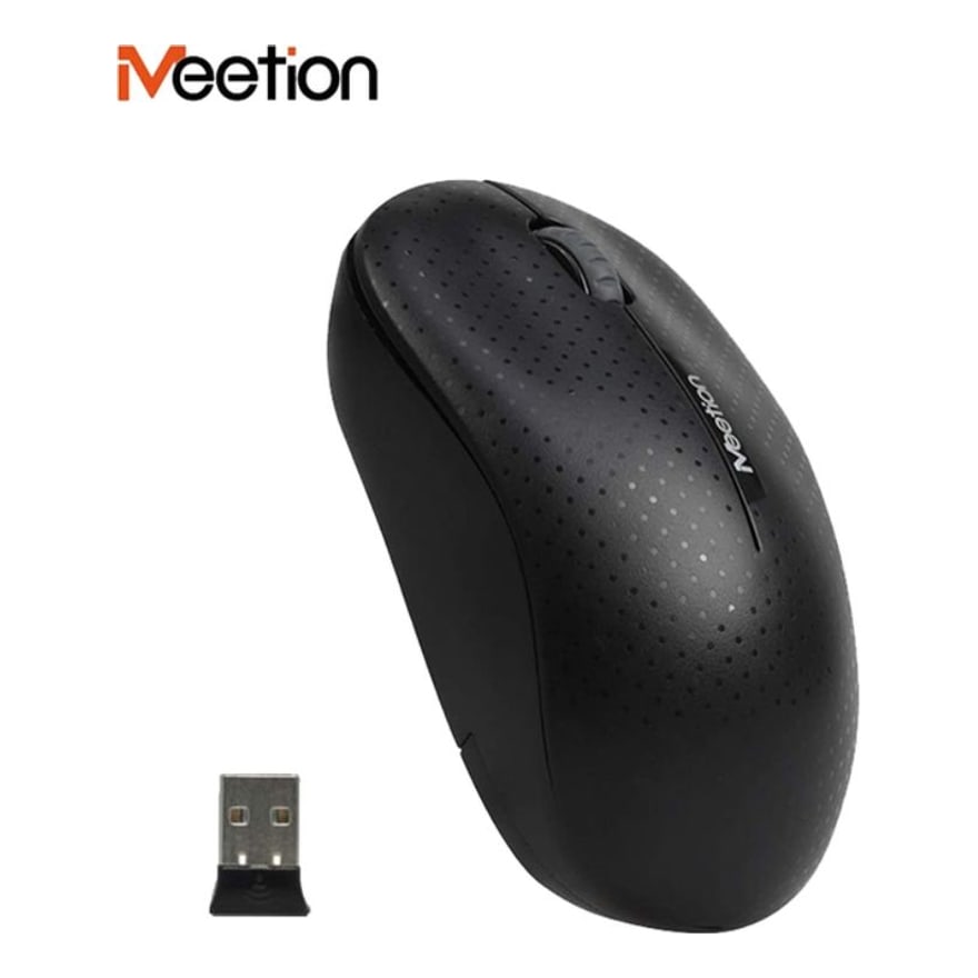 Mouse inalámbrico Meetion R545 2.4 GHz alcance 10 m, a pila (negro, blanco, rosado, azul o celeste)
