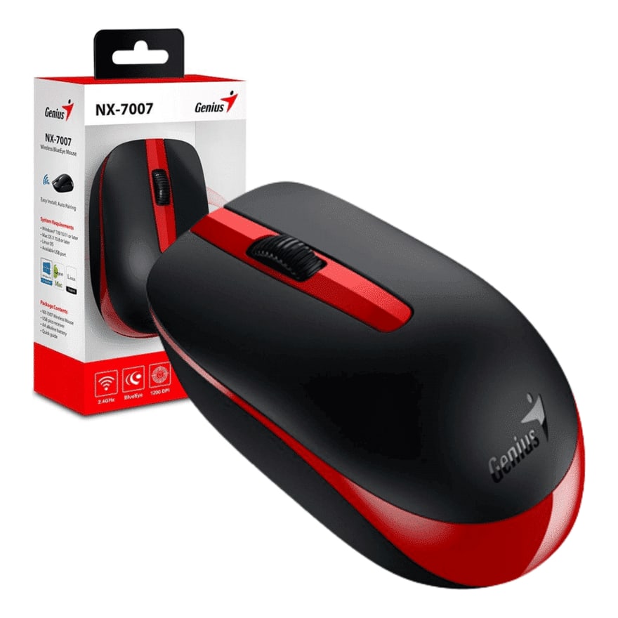 Mouse inalámbrico Genius NX-7007 con pila AA, azul oscuro