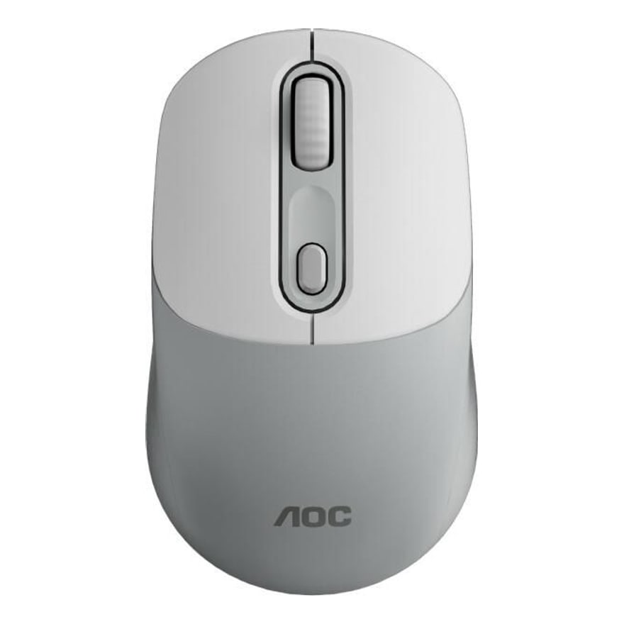 Mouse inalámbrico recargable AOC MS300 2.4 GHz y Bluetooth, blanco