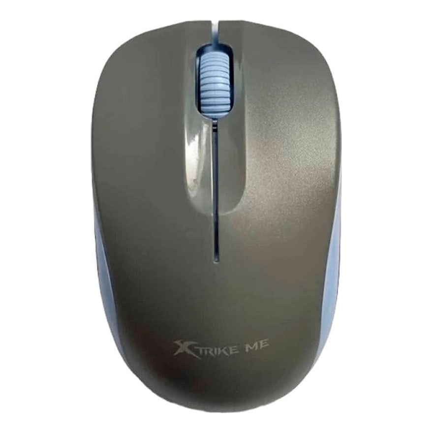 Mouse inalámbrico Xtrike Me GW-116 2.4 GHz 3 botones, pila AAA, negro con azul