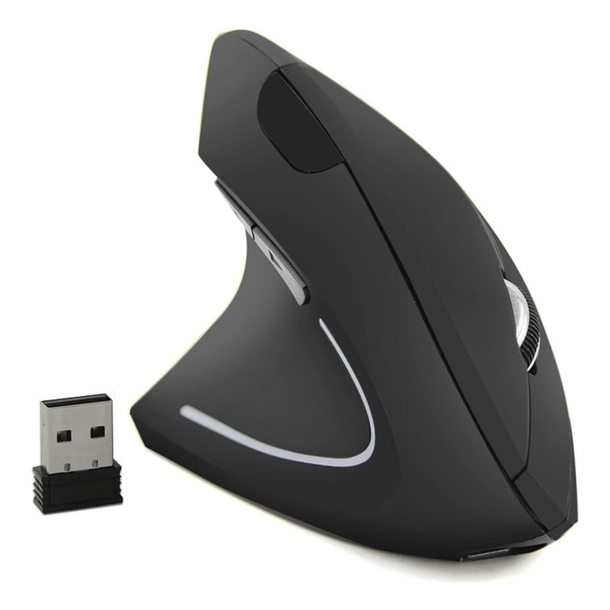 Mouse ergonómico vertical alámbrico Anera para zurdos, USB