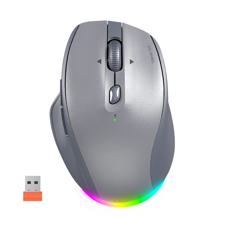 Mouse ergonómico inalámbrico recargable Meetion BTM007 Bluetooth 2400 DPI silencioso