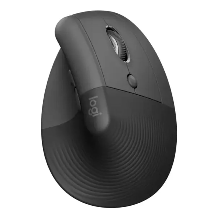 Mouse ergonómico vertical inalámbrico y Bluetooth Logitech Lift, pila AA, negro