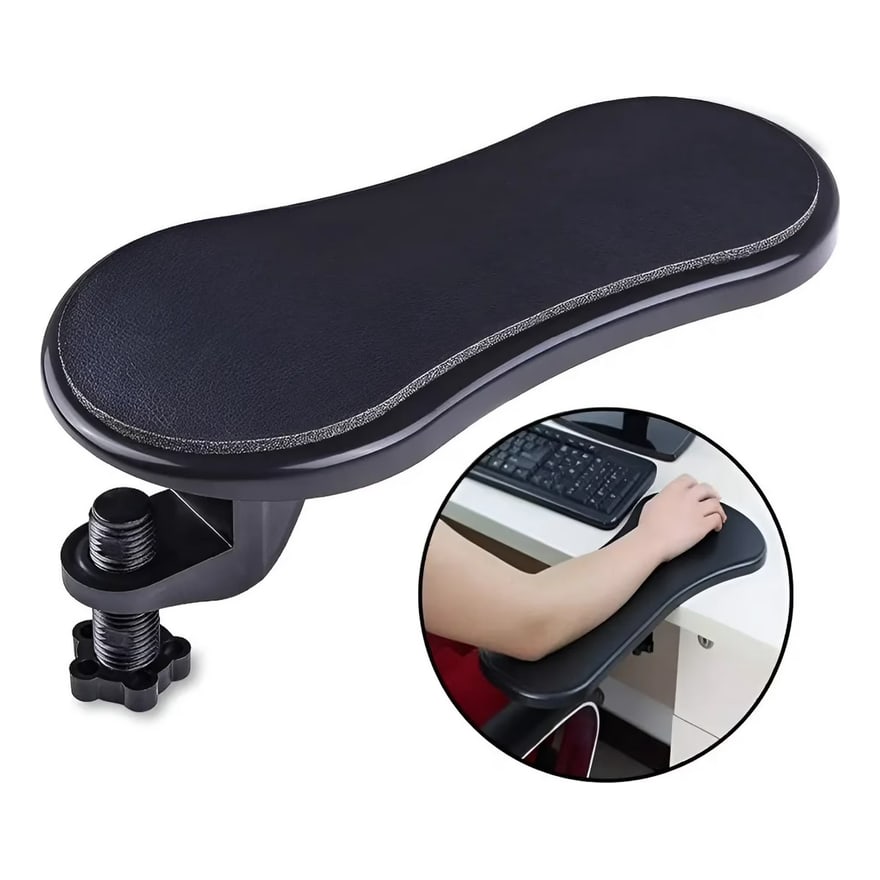 Apoya brazos para escritorio de plástico resistente, ajustable