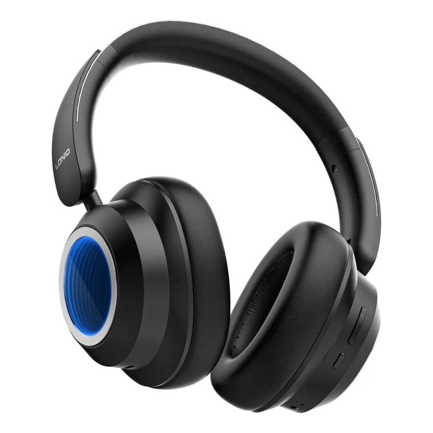 Audífonos inalámbricos Bluetooth Ldnio H01 batería 1000 mAh, carga tipo C, alta fidelidad, ideales para gamers, negro