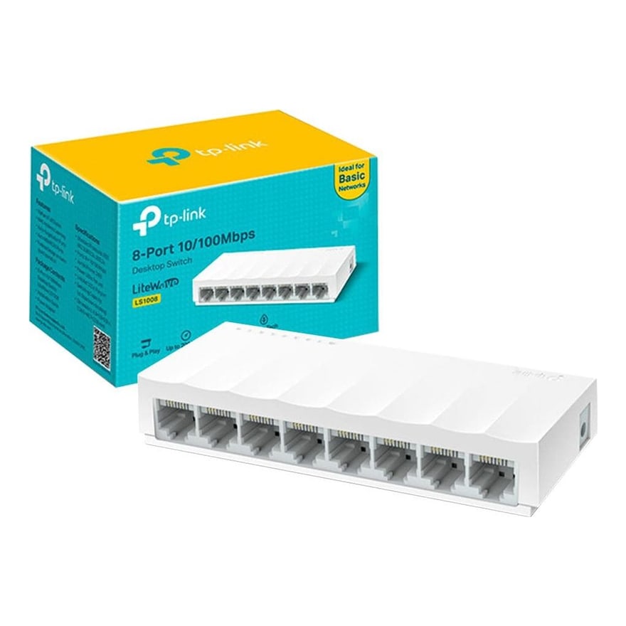 Switch TP-Link LS1008 8 puertos 10/100 Mbps de escritorio