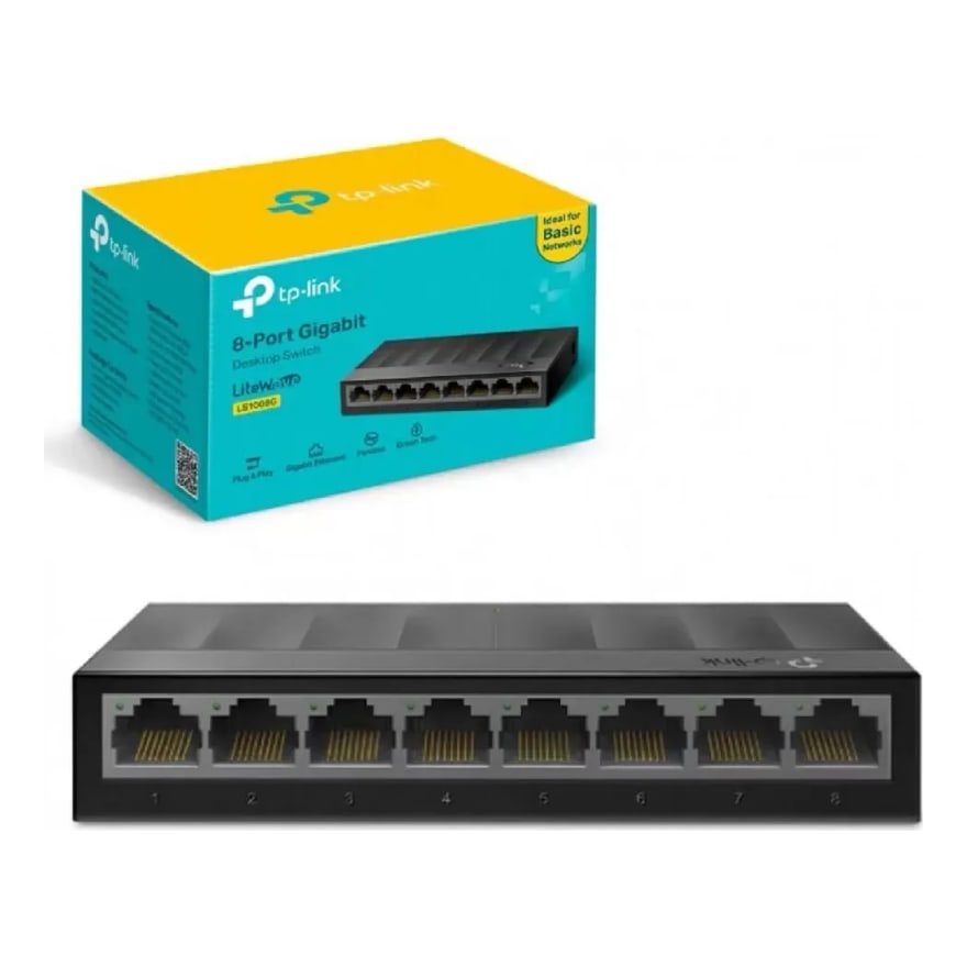 Switch TP-Link LS1008G 8 puertos Gigabit 10/100/1000 Mbps