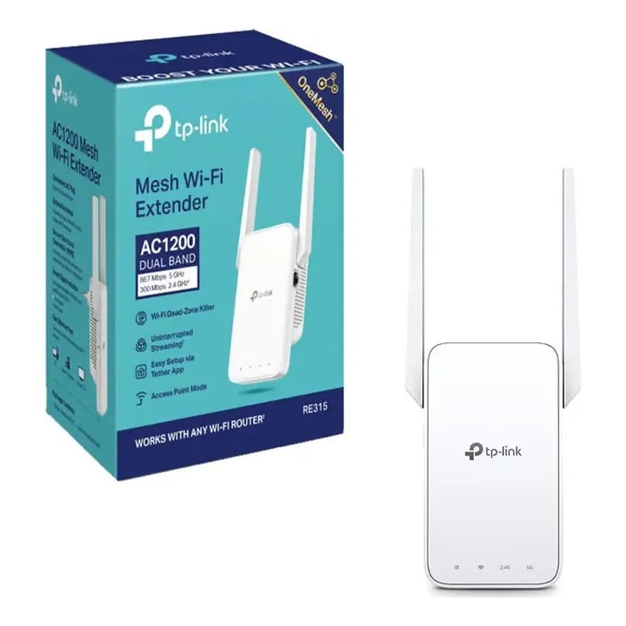 Extensor WiFi TP-Link RE315 AC1200 doble banda 2 antenas, modo access point