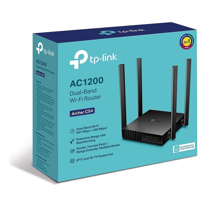 Router TP-Link Archer C50 AC1200 3 en 1, red de invitados y control parental