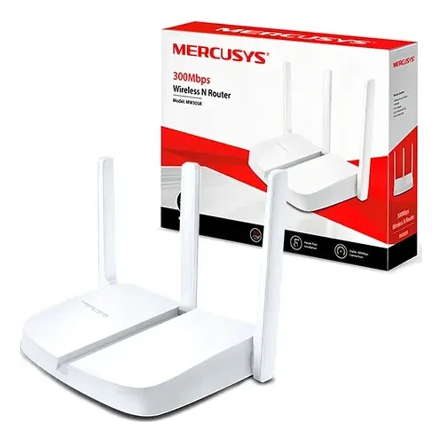 Router inalámbrico Mercusys MW306R 300 Mbps 3 antenas, control parental y red de invitados