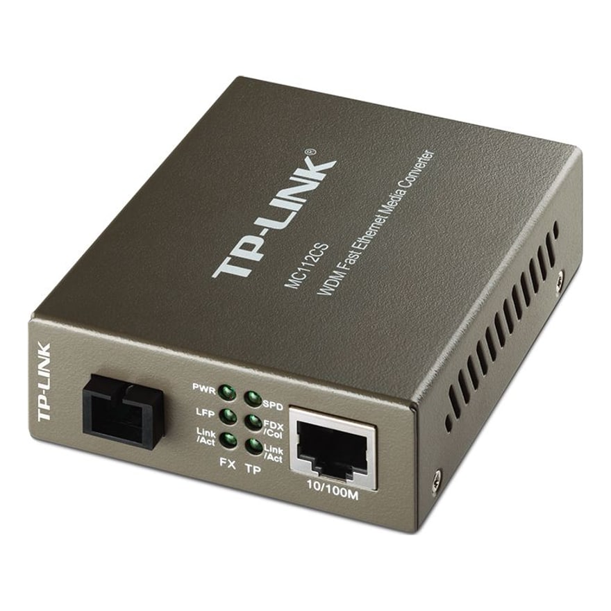 Convertidor de medios de fibra TP-Link MC112CS monomodo 10/100 Mbps