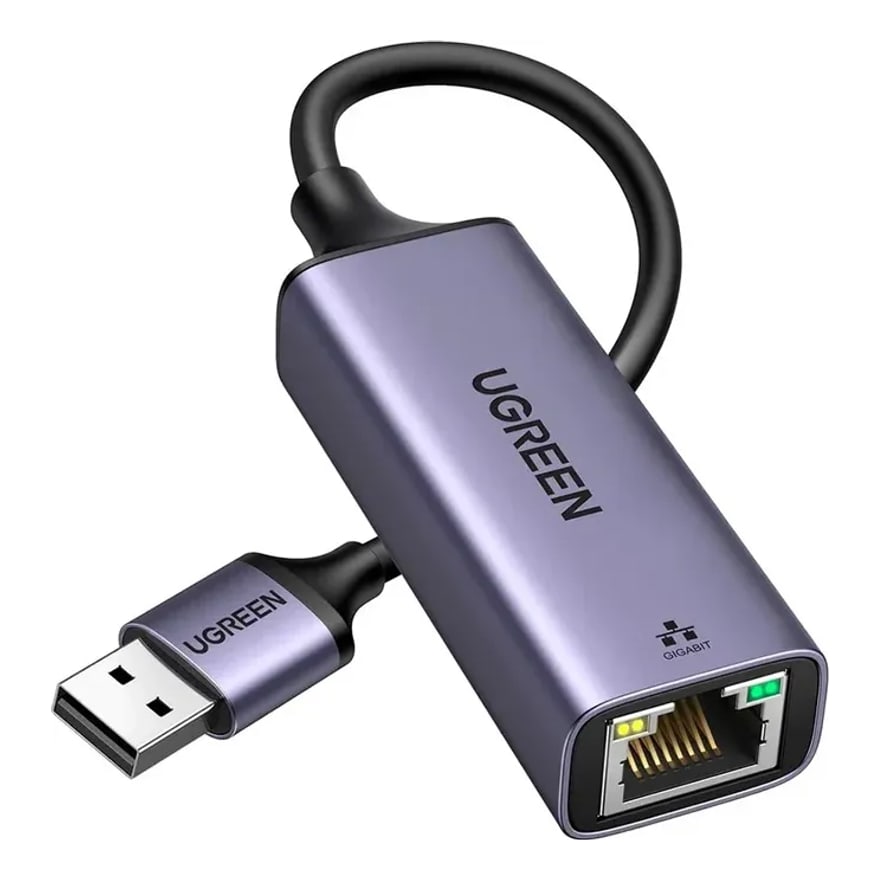 Adaptador USB 3.0 a red RJ45 Gigabit con hub de 3 puertos USB Anera