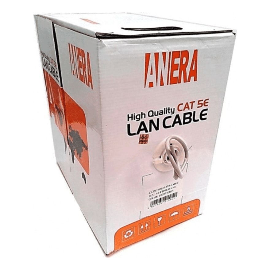 Cable de red UTP Cat5e Anera 305 m 24 AWG CCA, azul