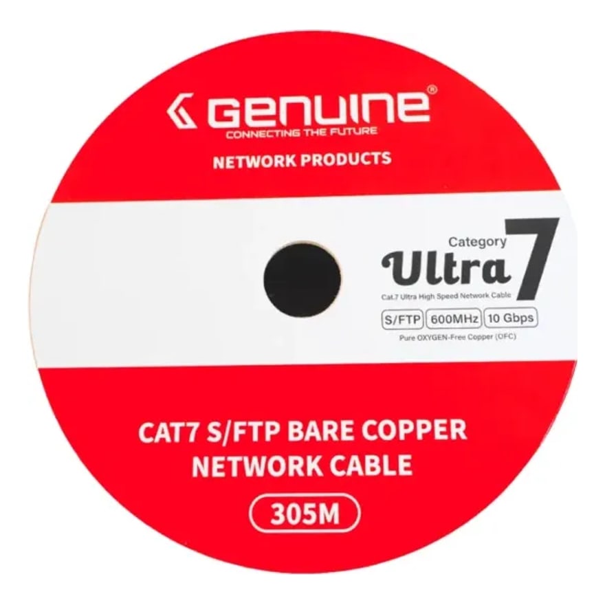 Cable de red S/FTP Cat7 blindado 305 m, blanco