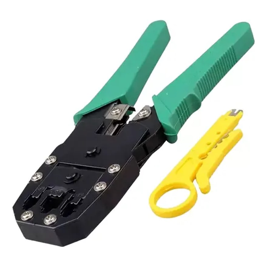 Ponchadora universal para plug RJ45, RJ11 y RJ12