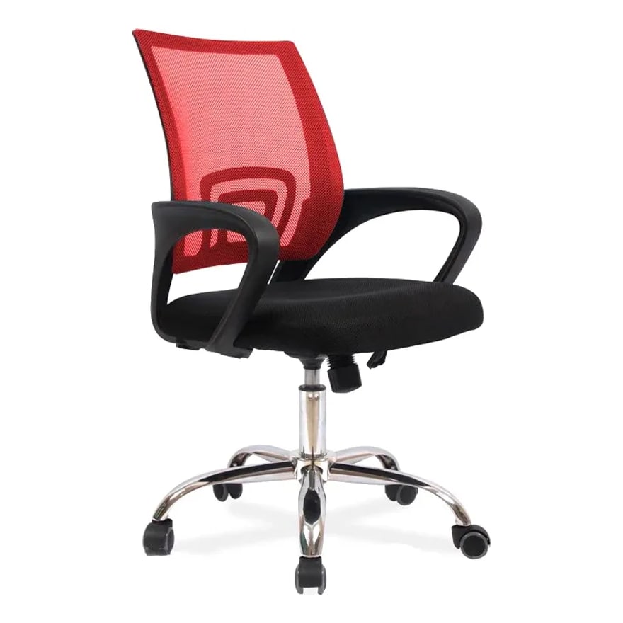 Silla ejecutiva giratoria Xtratech J66 de malla, base metálica, regulador de altura, negra