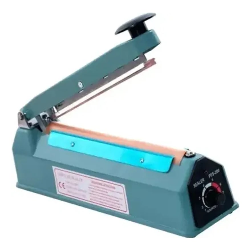 Máquina selladora de bolsas de 20 cm metálica 110 V, sellado de 2 mm