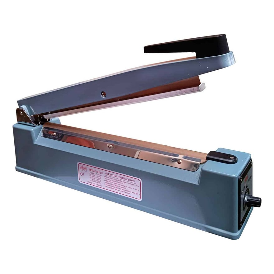 Máquina selladora de bolsas de 30 cm metálica 110 V, sellado de 2 mm