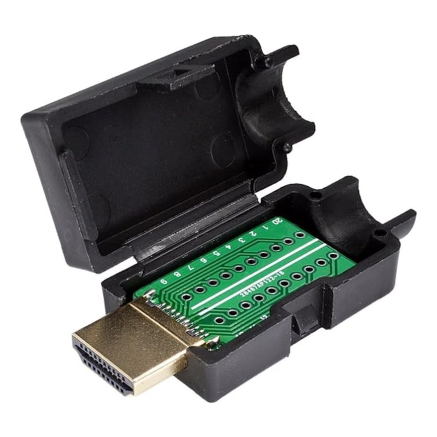 Plug HDMI macho para soldar