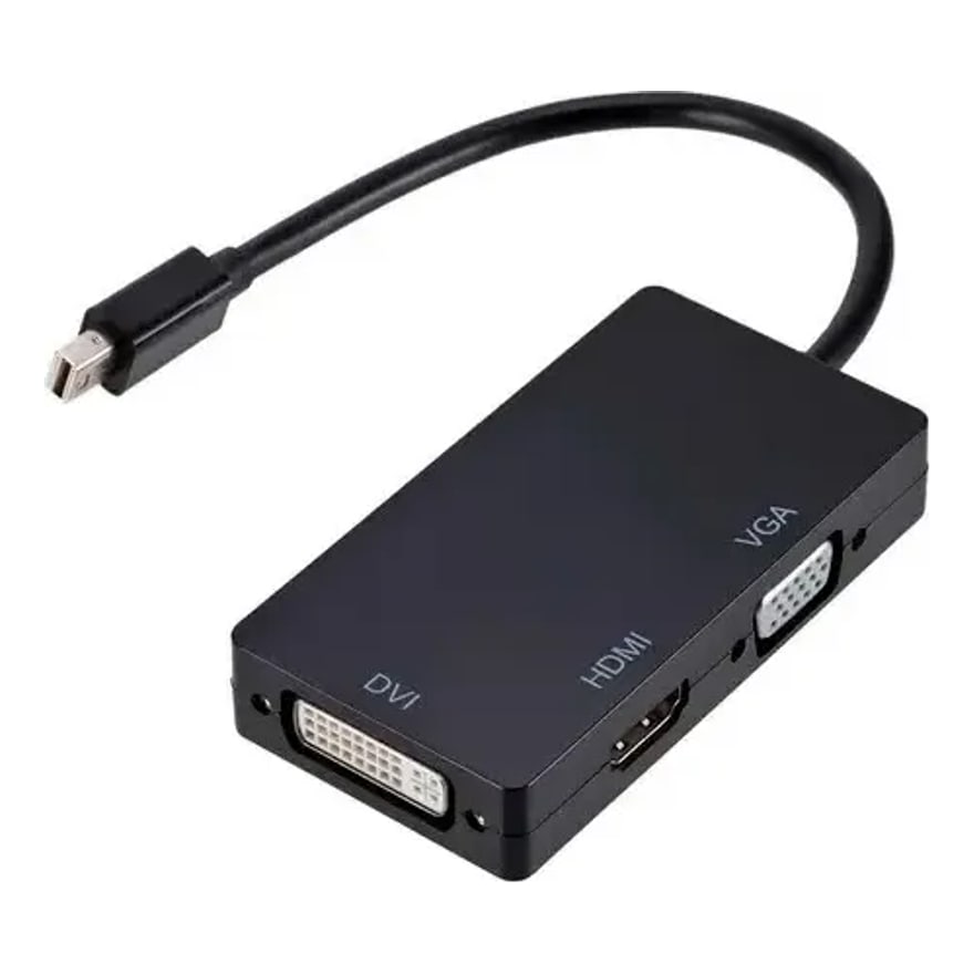 Adaptador Mini DisplayPort a HDMI, VGA y DVI Anera, blanco