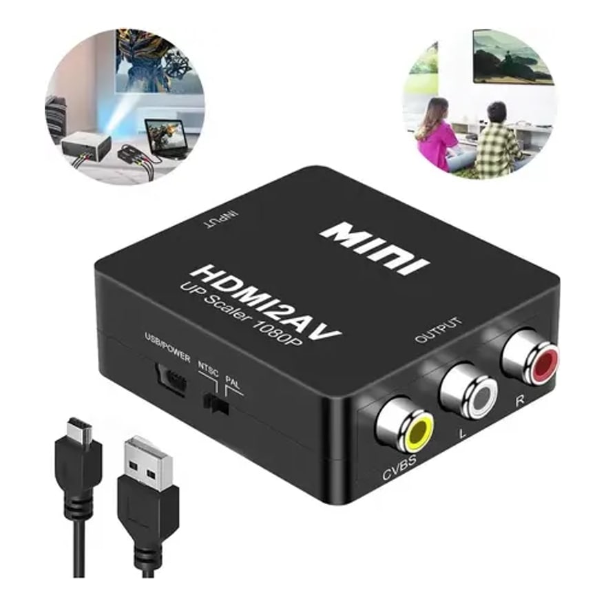 Convertidor HDMI a audio y video RCA, económico