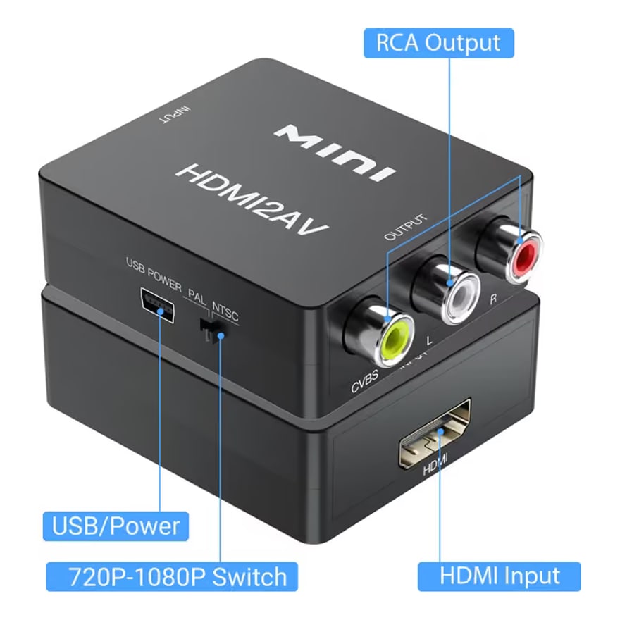 Convertidor HDMI a RCA mini, económico