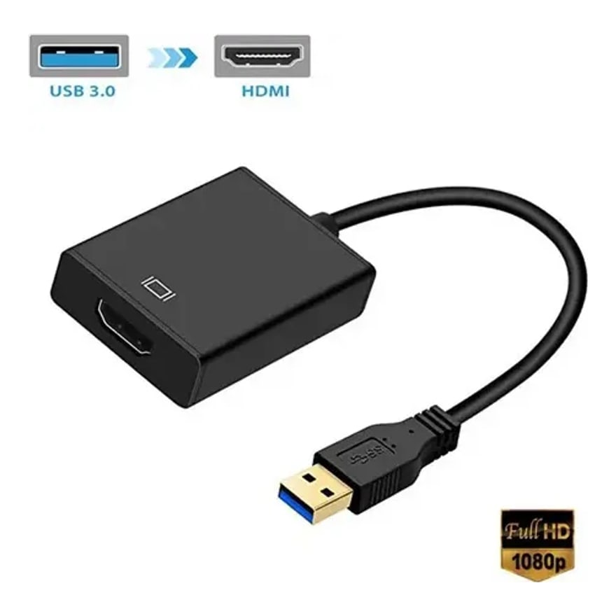 Cable convertidor USB 3.0 a HDMI 1080p Full HD con 3 puertos USB 3.0 Anera