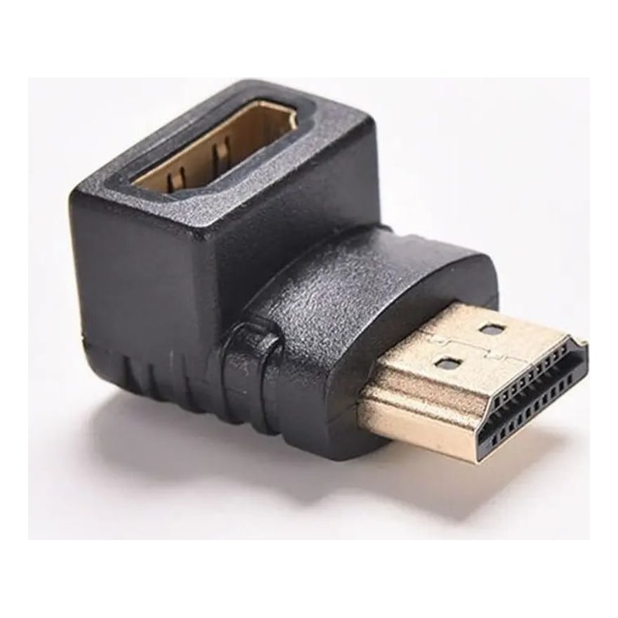 Unión HDMI macho a hembra en L