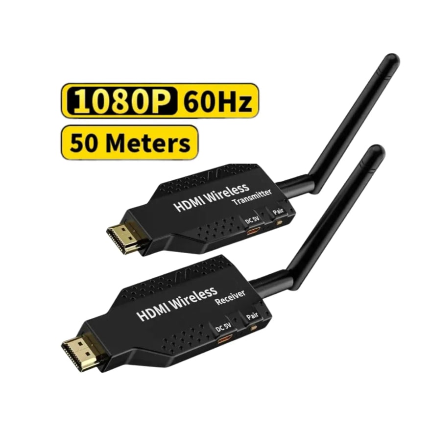 Kit extensor HDMI inalámbrico Anera hasta 50 metros, emisor y receptor, plug tipo C
