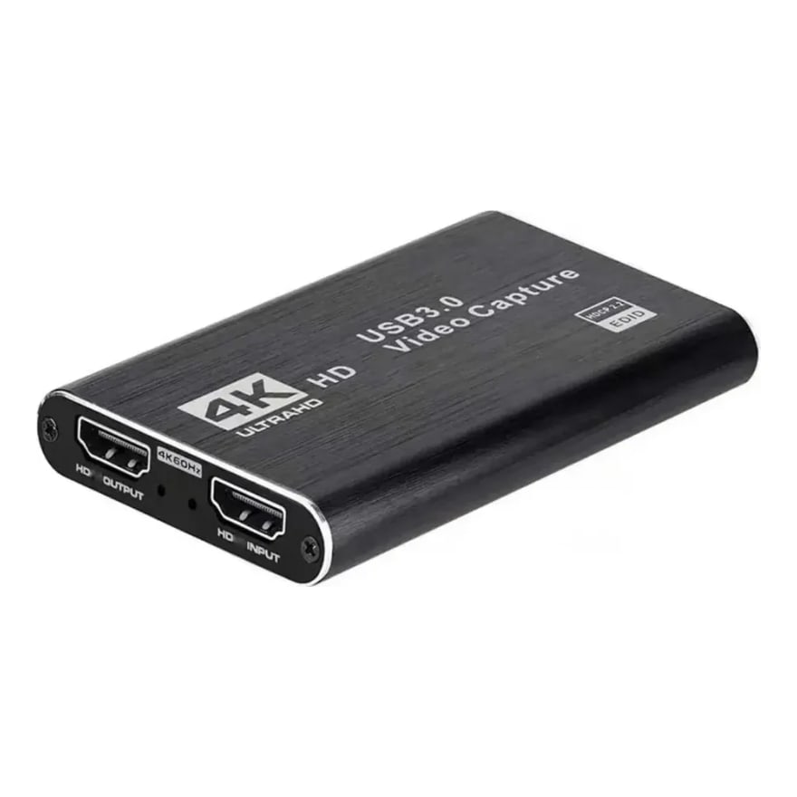 Capturadora de video HDMI 1080p / 4K 30 Hz 2 en 1, USB y tipo C