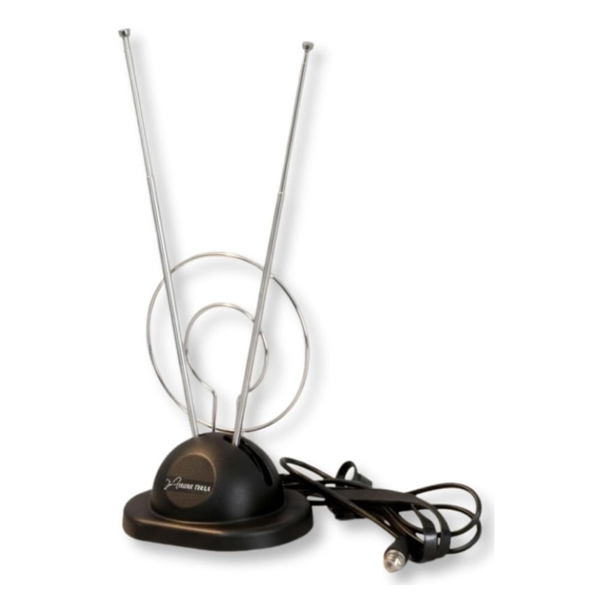 Antena para TV tipo conejo con cable coaxial
