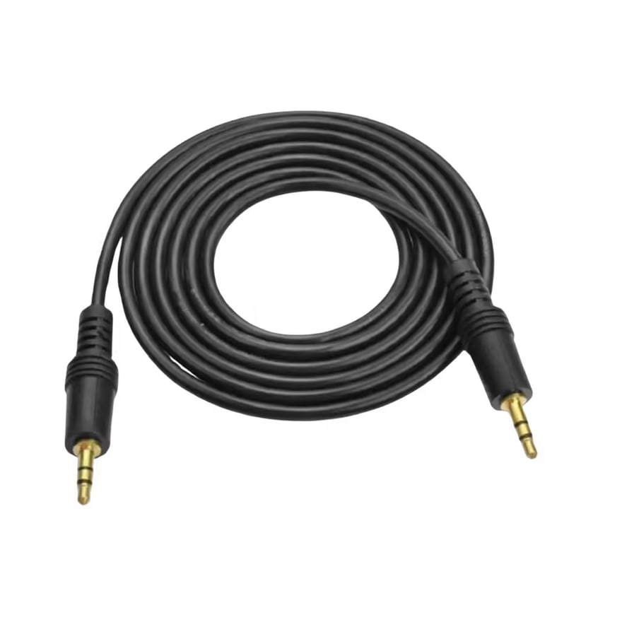 Cable auxiliar 3.5 mm a 3.5 mm de 3 metros, negro